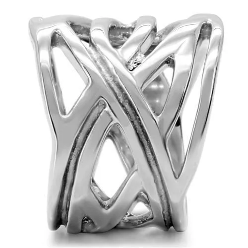 TK144 - Stainless Steel Ring High polished (no plating) Women No Stone No Stone