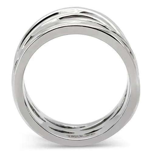 TK144 - Stainless Steel Ring High polished (no plating) Women No Stone No Stone