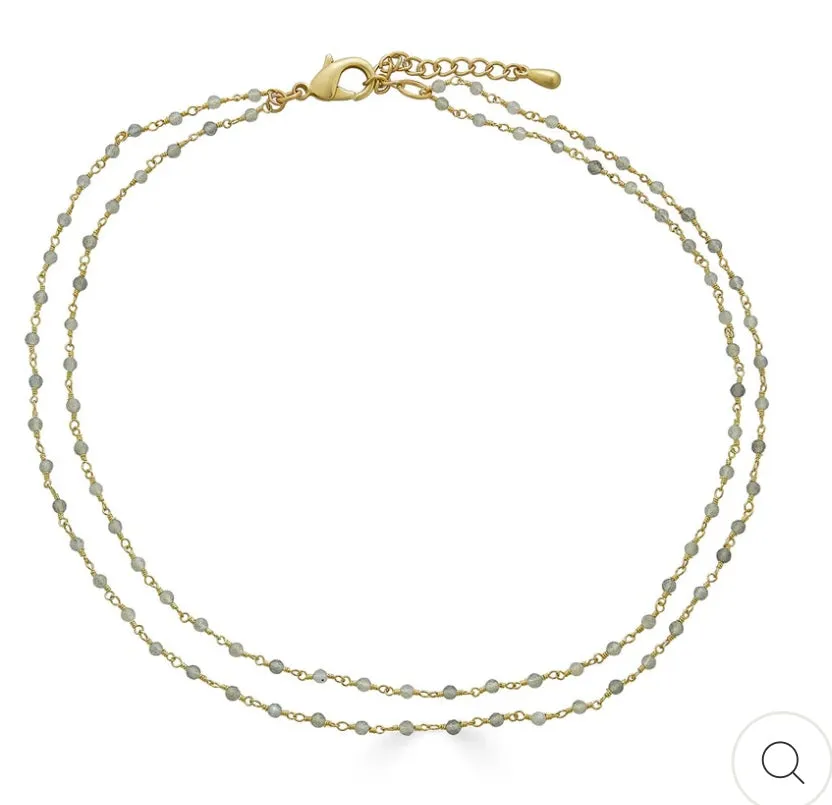 Two Strand Delicate Labradorite Necklace