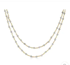 Two Strand Delicate Labradorite Necklace