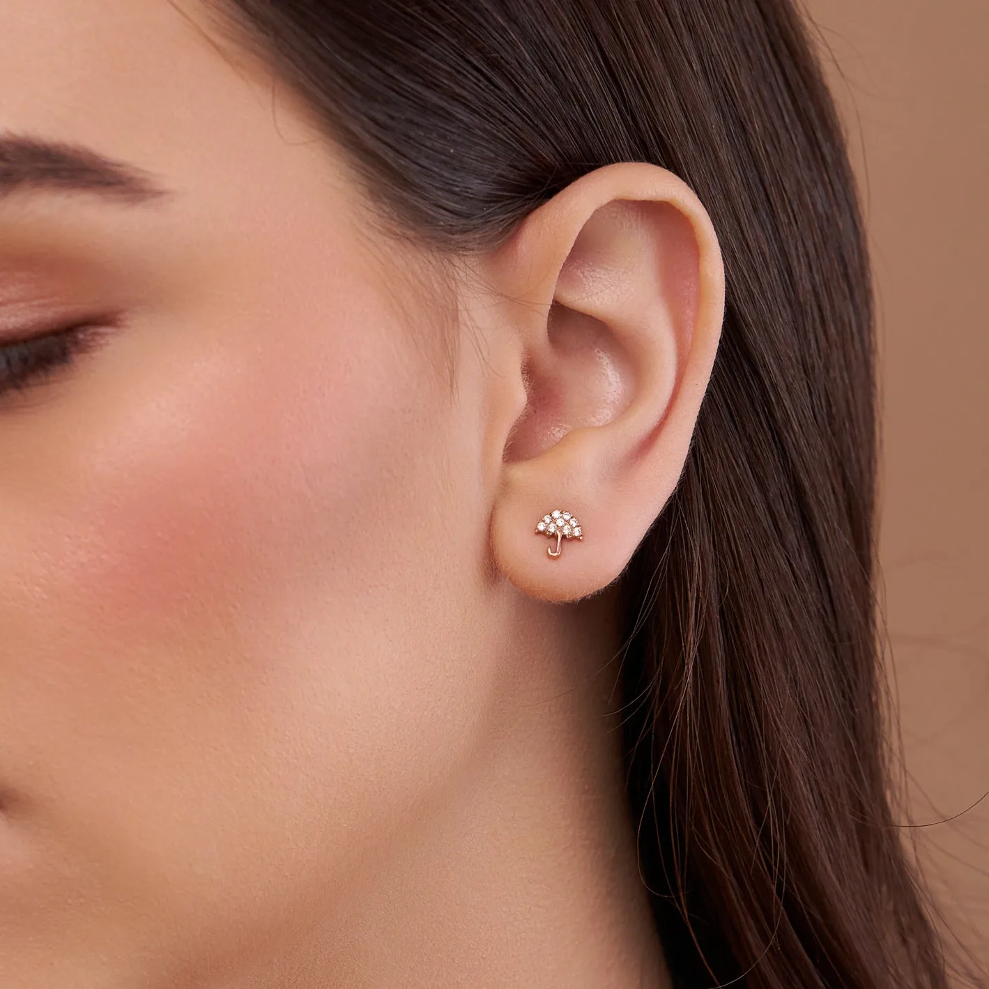 Umbrella Style Diamond Earring