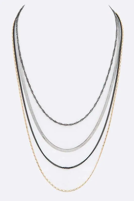 Urban Harmony Layered Chain Necklace