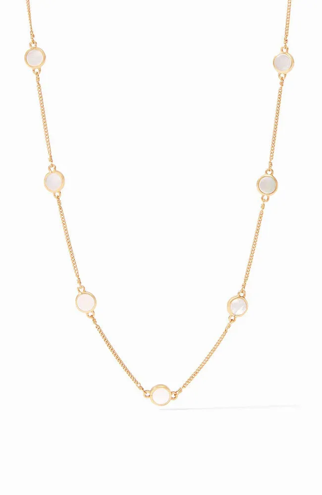 Valencia Delicate Station Necklace MOP