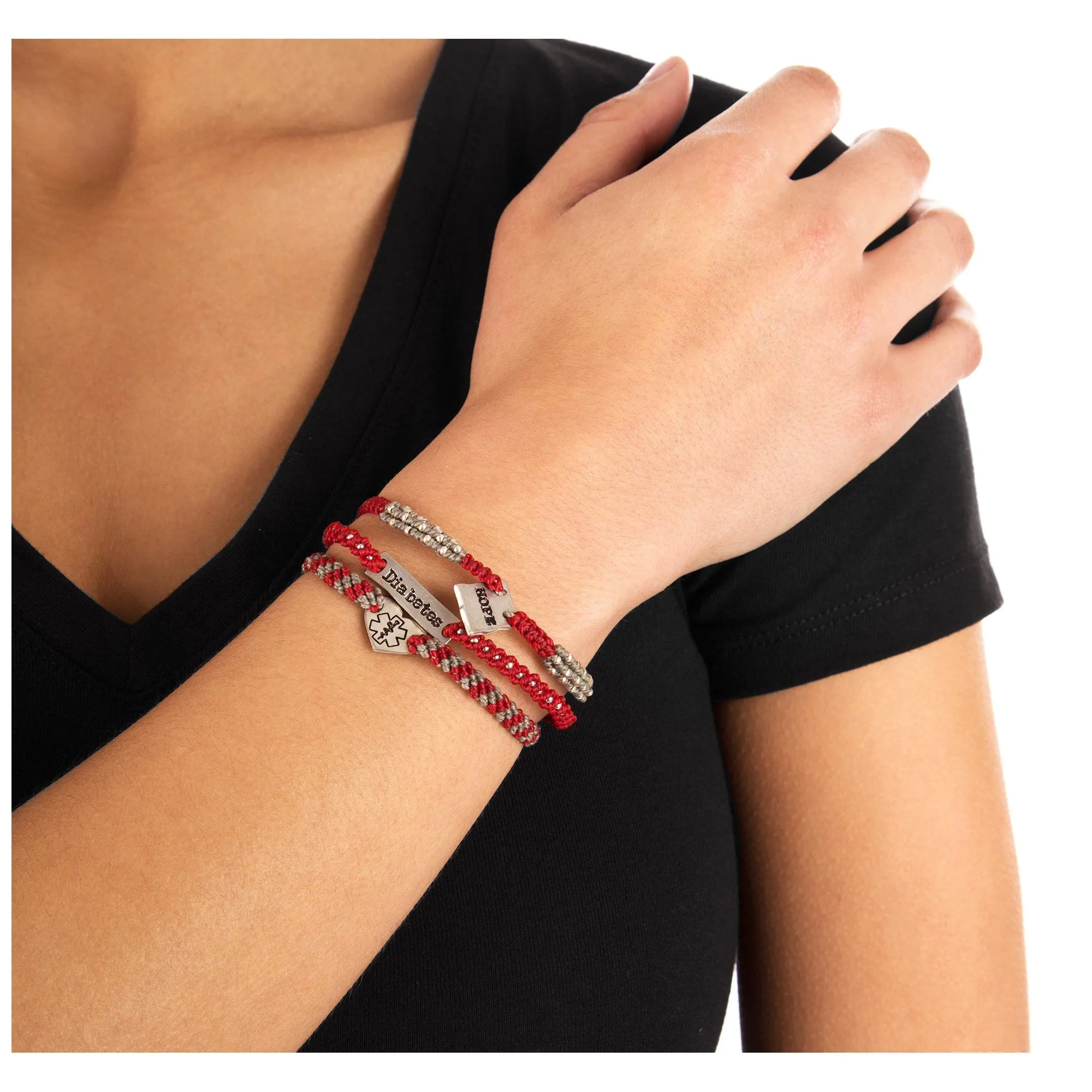 Wakami Hope For a Cure Diabetes Bracelets - Set of 3