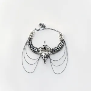 White Pelvis Bone Chains Necklace