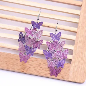 Wholesale Fashionable Temperament Butterfly Colorful Small Nine Pieces of Earrings